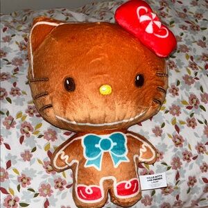 Hello Kitty Gingerbread Plush with Red Bow